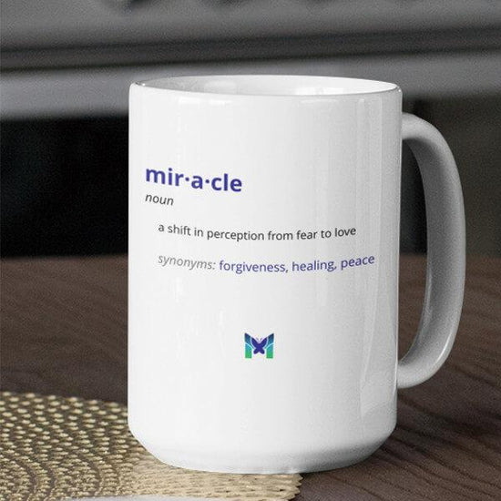 Mugs, Shirts, Hoodies: A miracle is a shift in perception from fear to love. Marianne Williamson / ACIM