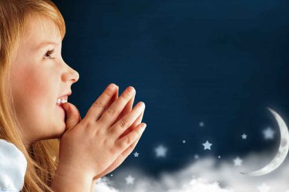 Girl Praying To Stars