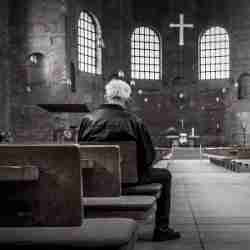 Man Sitting In Church