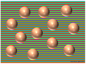 Colored Egg Optical Illusion - Without Lines